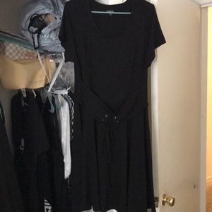 Short-Sleeve Black Dress